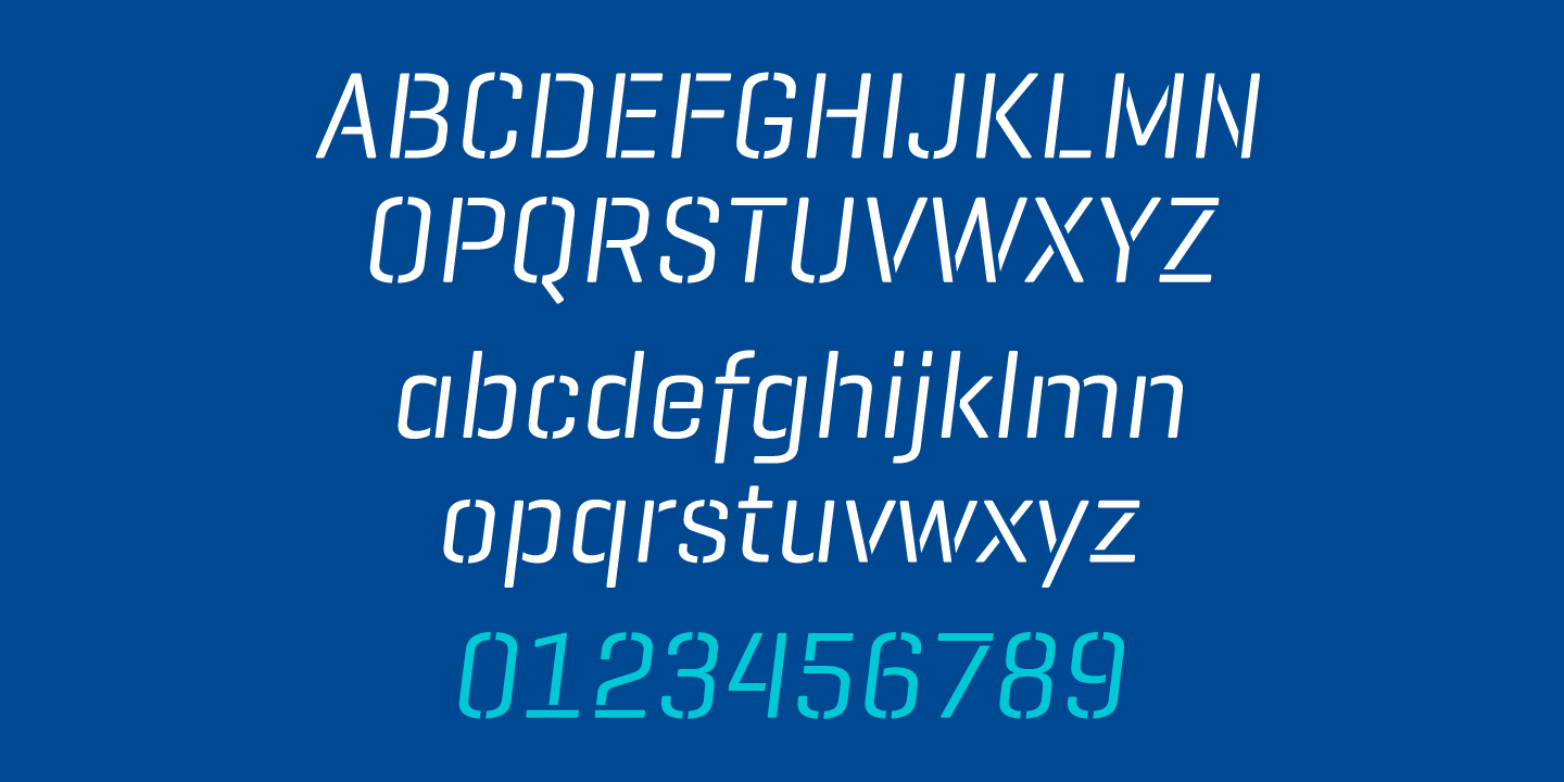 Przykład czcionki Geogrotesque Stencil C Bold Italic